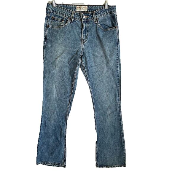 VTG Levi's Signature Stretch Low Rise Bootcut Women's Denim Jeans Sz 8 M - Picture 1 of 9
